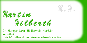 martin hilberth business card